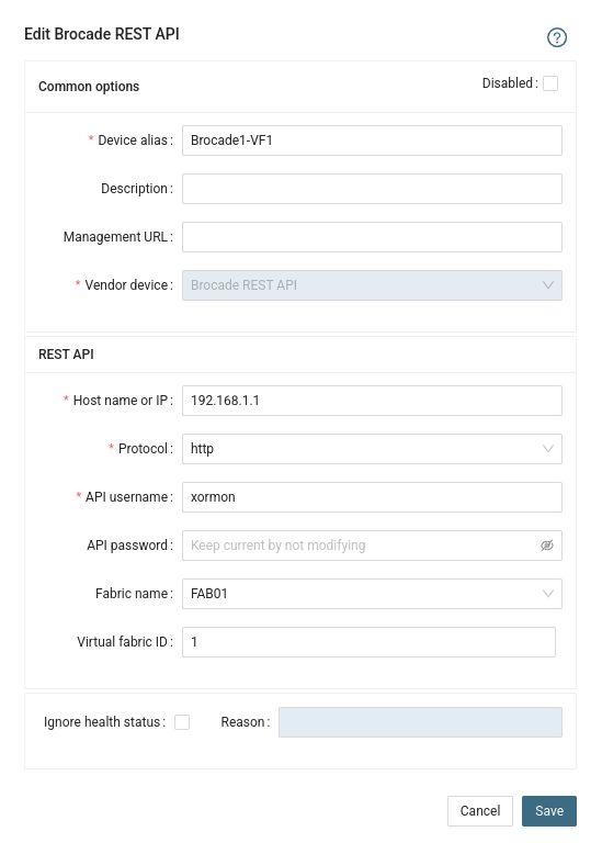 SAN - Brocade monitoring : virtual fabrics