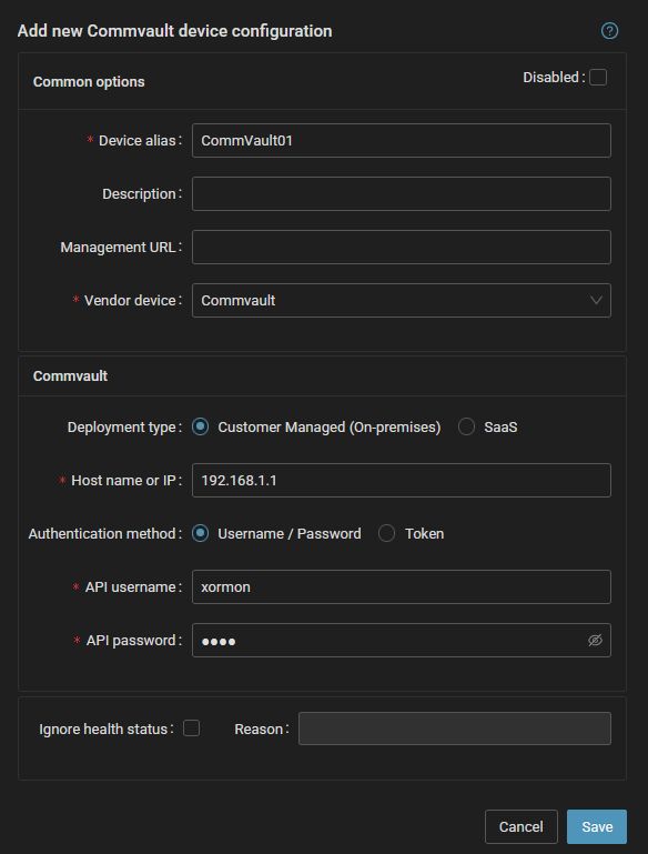 Commvault monitoring