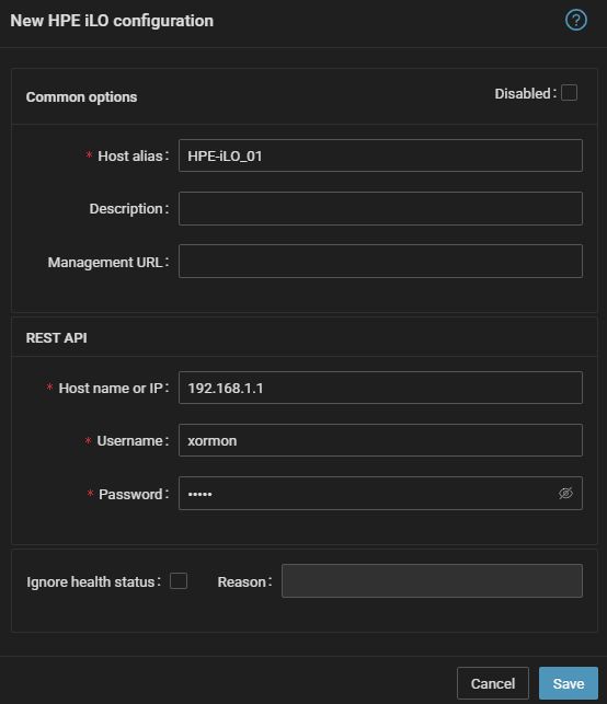 Server Service Processor monitoring cfg