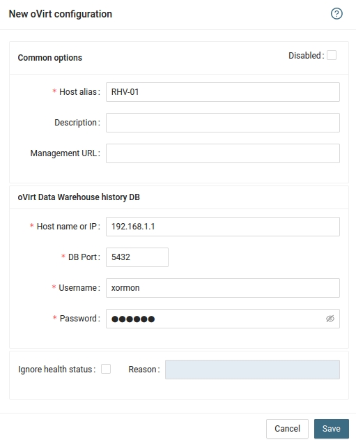 RHV oVirt OLVM monitoring