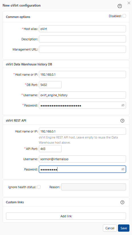 RHV oVirt OLVM monitoring