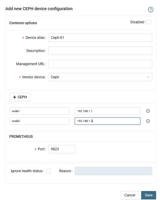 Ceph Storage monitoring