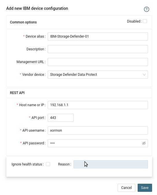 IBM Storage Defender Data Protect Storage monitoring