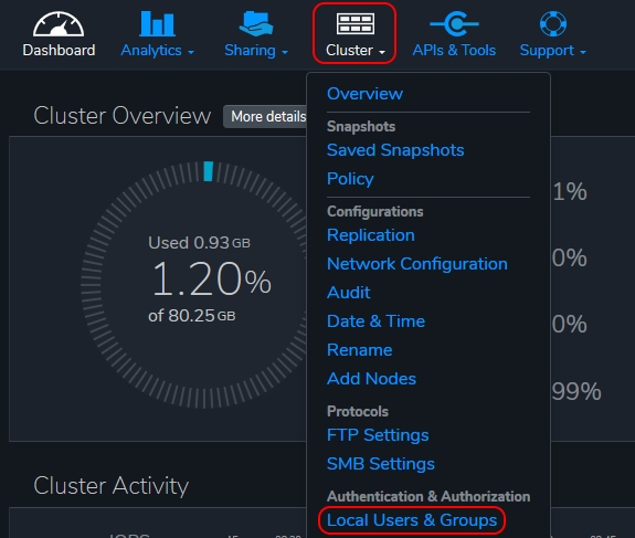 Qumulo Storage Monitoring: User Management 1