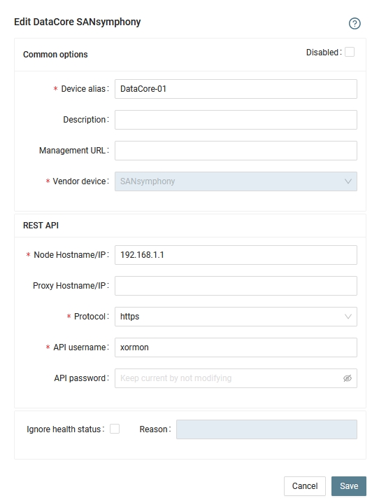 DataCore Storage monitoring