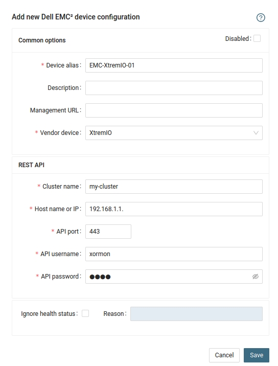 Dell EMC XtremIO Storage monitoring