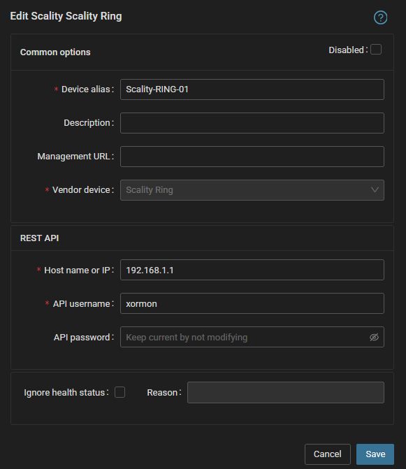 Scality RING storage monitoring
