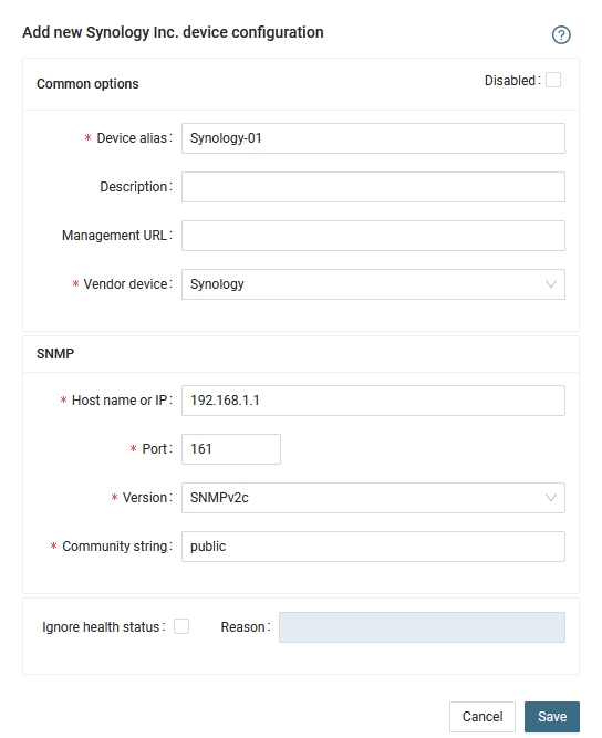 Synology Storage monitoring