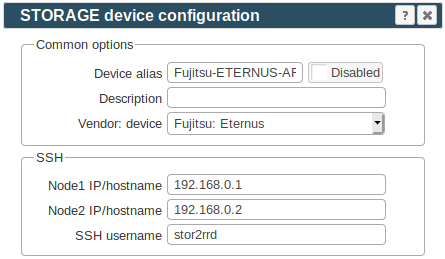 Fujitsu ETERNUS AF/DX storage monitoring