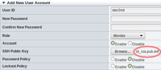 Fujitsu ETERNUS monitoring setup user add