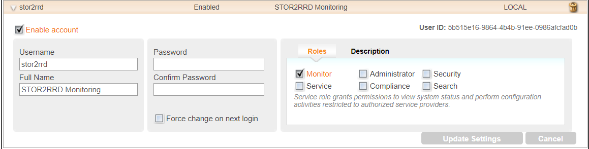 Storage user management global